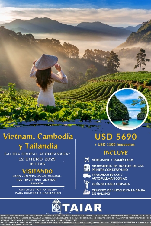 VIETNAM, CAMBOYA Y TAILANDIA